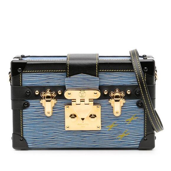 louis vuitton Handbags - Pre Loved louis vuitton Trunk Clutch Epi Leather Bag Women Blue Crossbody Bags